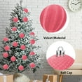 thumbnail image 6 of 12 Pcs Christmas Tree Ornaments Set, 60mm/2.36in Large Velvet Christmas Ornaments for Xmas Tree Decorations Shatterproof Hanging Flocked Balls Ornaments Holiday Party Indoor Home Decor, 6 of 7
