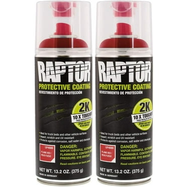 U-POL Raptor Bed Liner 2K Aerosol Flame Red 2-Part Protective Urethane Coating
