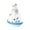 B001- Style A, variant on Shelf Decorations, Bathroom Shelf Decor, Office Shelf Decor, Coastal Room Decor, Hand Painted 6X4.5X1 Inch Mini Mediterranean Sailboat Figurine, 1 Pc Blue White Ocean Themed