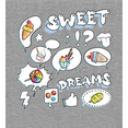 thumbnail image 2 of Sweet Dreams Stickers Sweet Foods Men's Heather Gray Sleep Pajama Pants-Medium, 2 of 2