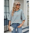 thumbnail image 5 of IWEMEK Summer Tops for Women Casual Dressy Going Out T-Shirts Cute Leisure Comfy Basic Tees Half Sleeve Blouses, 5 of 7