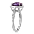 thumbnail image 2 of Galaxy Gold 14K Solid White Gold Cushion Cut 2.15 CTW Ring with Natural Diamonds and Natural Purple Amethyst (8.0), 2 of 2