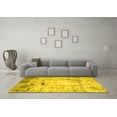 thumbnail image 3 of Ahgly Company Machine Washable Indoor Rectangle Oriental Yellow Industrial Area Rugs, 5' x 8', 3 of 4
