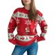thumbnail image 2 of Suéter de cuello redondo Suéteres de mujer Suéter de cuello redondo de moda Suéter navideño Tops de mujer, 2 of 9