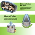 thumbnail image 6 of Garden Tool Bag,Pioneer Flower Floral Print Pattern Garden Tool Organizer,Garden Gifts,Waterproof Multi-Pocket Garden Tool Storage 11.8x5.5x11.4 Inch(Tools NOT Included), 6 of 6