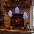 thumbnail image 3 of Hanging Swinging Ghost Halloween Decor, Glitter Fabric Hanging Ornament, Lightweight Halloween Decor For Garden Trees, Front Yards And Porch Seasonal Displays, 3 of 6