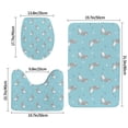 thumbnail image 2 of Bathroom Rugs Sets 3 Piece - Cute Poodle Dog Green Absorbent Non Slip Bath Mats, U-Shape Toilet Lid Cover, Contour Mat, Soft Washable Shower Mats Bath Rug Mat for Bathroom Tub Toilet, 2 of 7