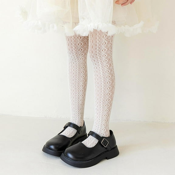 Fashion Leggings for Girls Pattern Tights Hollowout Stockings Kids Pantyhose for Spring Dresses