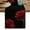 Red, variant on Red Rose Table Runner, Vintage Abstract Garden Flower Floral Black Washable Cotton Linen Table Runners 36 Inches Long, Dresser Scarf Runner for Nightstand/End Tables/Round Tables 13''x36''