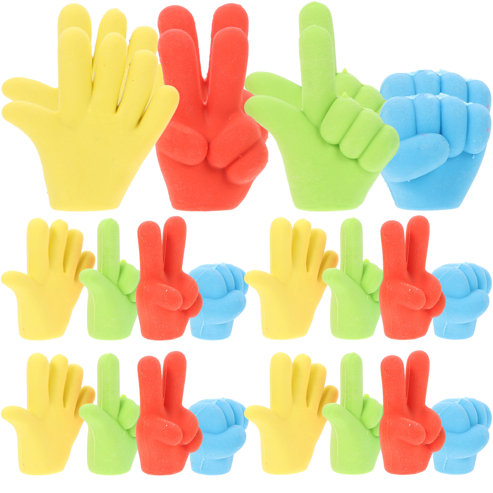 24Pcs Finger Shaped Erasers Small Kids Erasers Colored Erasers Painting