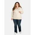 thumbnail image 4 of Terra & Sky Women’s Plus Size Zip Front Fleece Hoodie Jacket, 4 of 5