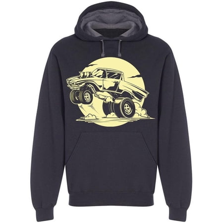 Pickup Wheelie Hoodie Men -Image by Shutterstock Male Small