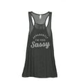 thumbnail image 1 of Apparently I'm Too Sassy Women's Fashion Sleeveless Flowy Racerback Workout Yoga Tank Top Charcoal Grey Large, 1 of 3