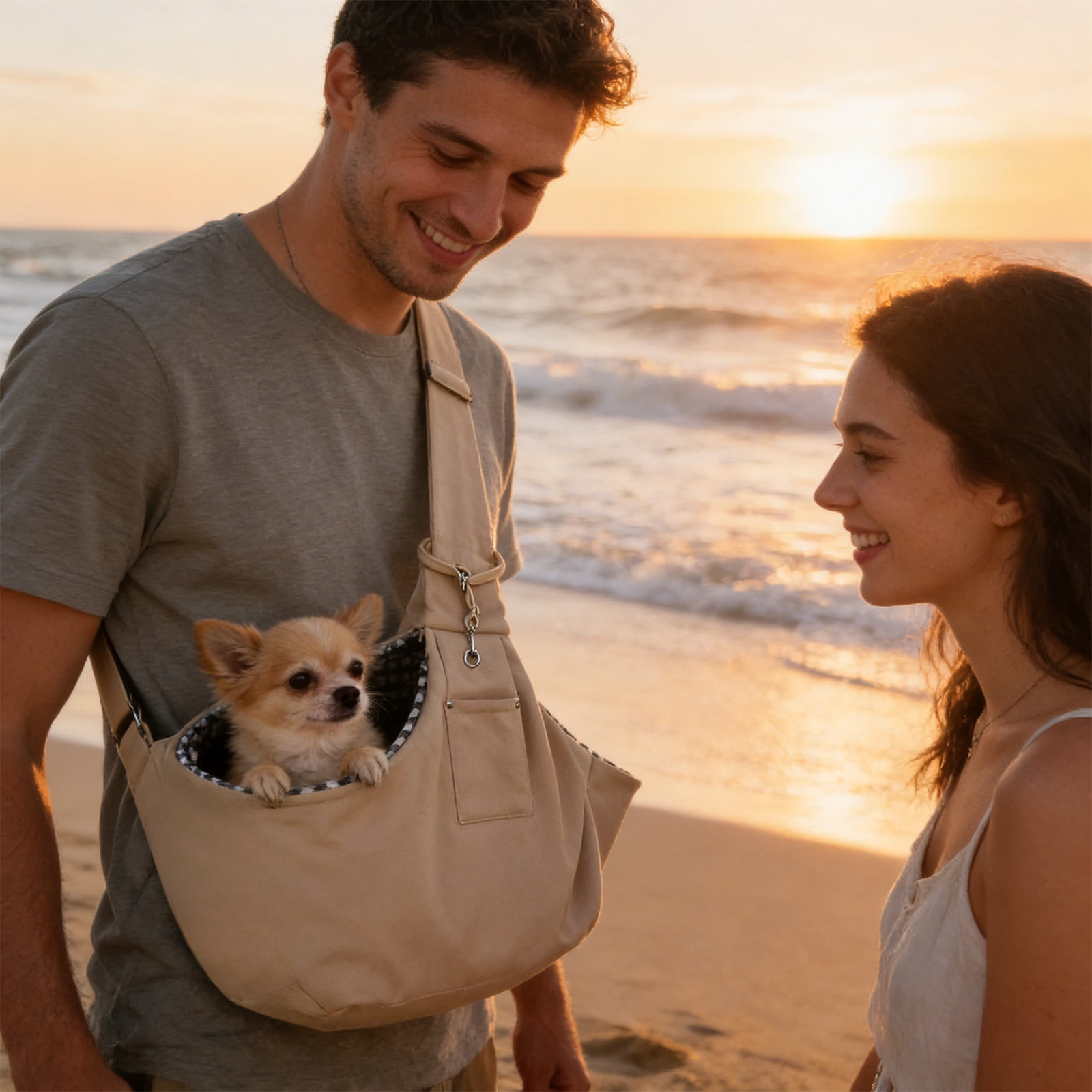 Lunxisen 4 Pcs Pet Carrier Backpack for Cats and Dogs Travel Shoulder Bag Comfortable Breathable Outdoor Adventure Carrier Bag