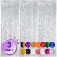 thumbnail image 1 of Cortinas de fondo con flecos Vircoloria, láser, lámina plateada, cm, 1 of 7