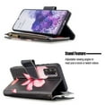 thumbnail image 3 of Dteck For Samsung Galaxy S20 6.2 inch Magnetic Patterned Leather Wallet Zipper Card Holder Stand Case Cover,Flower, 3 of 5