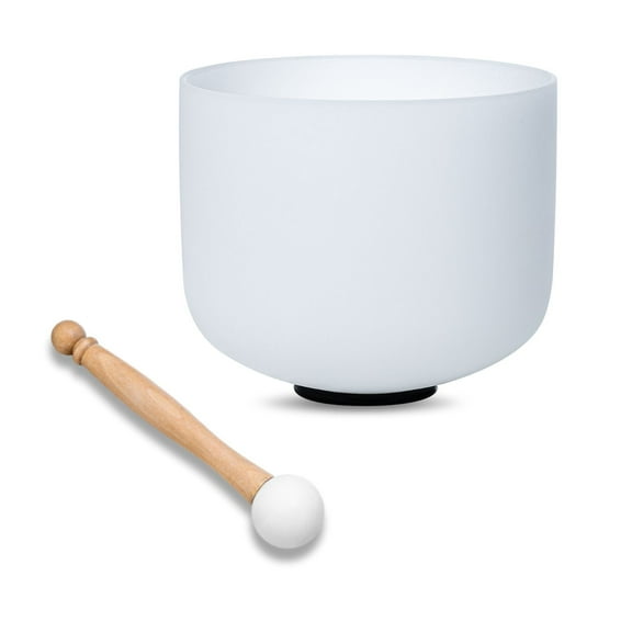 Crystal Singing Bowl 8inch Pure white for Healing Mindfulness Meditation Yoga
