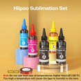 thumbnail image 6 of Hiipoo 500ML Sublimation Ink Compatible Ecotank Printers ET2400 ET-2760 ET-2800 ET-2803 ET-2850 ET-3760 ET-4800 ET-15000 Inkjet Printer Heat Press Transfer on Mugs T-Shirts, DIY Gifts, (BK/BK/C/M/Y), 6 of 7