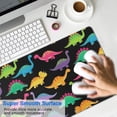 thumbnail image 4 of Long Mouse Pads for Desk,Black Colorful Dinosaur Pattern Desk Mats on Top Of Desks, Desk Mouse Pad Extra Large with 3mm Non-Slip Base and Stitched Edge for Gaming,Office,Work,Home 31.5"x15.7", 4 of 6