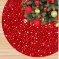 thumbnail image 1 of Falda para árbol de Navidad FANPROMS con lentejuelas de terciopelo rojo 116 cm, 1 of 7