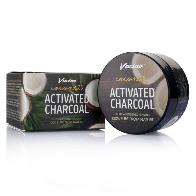 Polvo blanqueador de dientes con carbón activado natural, 30 g
