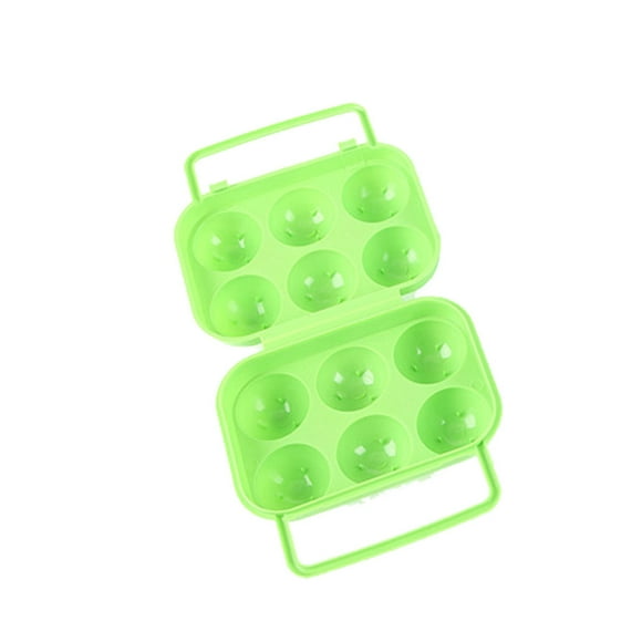 Kcavykas Clearance Sales Home Storage Organiser Portable 6 Eggs Plastic Container Folding Storage Box Handle Case