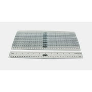 School Smart Plastic Rulers, Inches and Metric, 12 Inches, Clear, Pack of 10