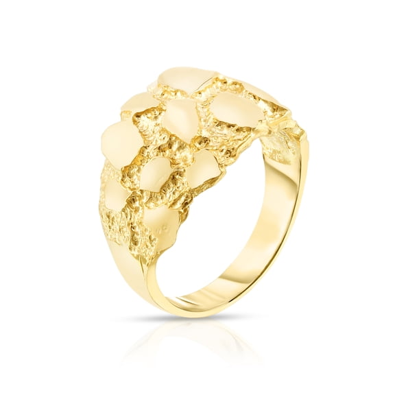Floreo 10k Yellow Gold 13.5mm Round Dense Nugget Ring