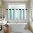 thumbnail image 4 of SIABC-Seafoam Green Short Curtains 30 Inch Length Shades Grommet Top Light Blocking Energy Saving Drapes Set Small Aqua Cafe Window Valances for Kitchen Nursery 34 inch W x 30 inch L 2 Pieces, 4 of 4