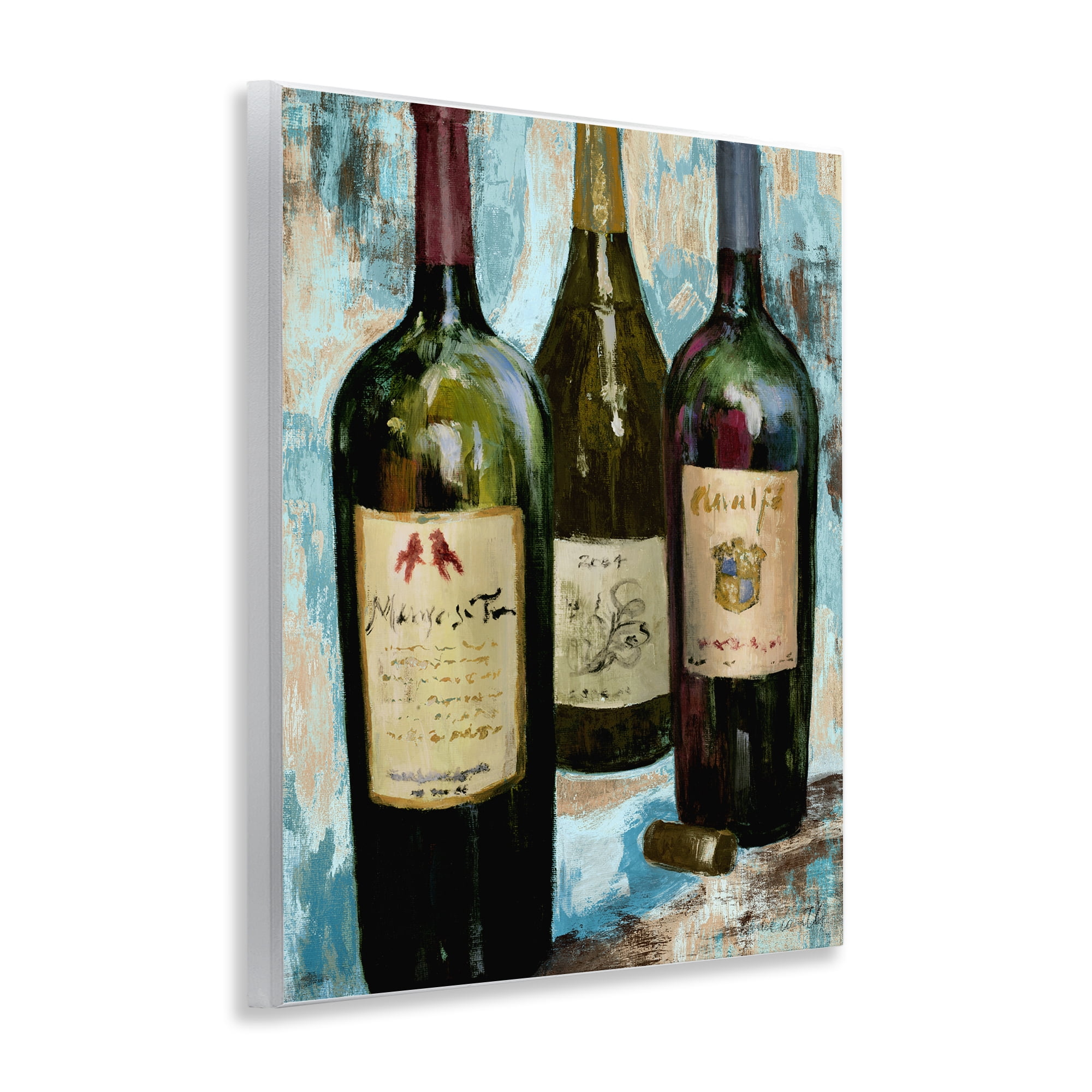 Stupell Industries Labeled Wine Bottle Trio Wall Plaque Art, design by Lanie Loreth