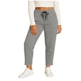 thumbnail image 3 of Plus Size Womens Cotton Pants Joggers Leisure Sports Workout Solid Color Elastic Waist Sports Casual Pants with Side Pockets Size L-5XL, 3 of 9