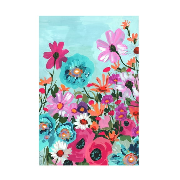 Trademark Fine Art Ania Zwara Meadow In June Pink Canvas Wall Art