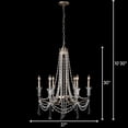 thumbnail image 3 of 270C06TR-Varaluz Lighting-Barcelona - 6 Light Chandelier-Transcend Silver Finish    -Traditional Installation, 3 of 4