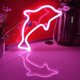 thumbnail image 2 of Letreros de neón de delfines, decoración de mesa con luces LED, decoración de pared para dormitorio de niñas, regalo de cumpleaños para niños, suministros para fiestas de bodas, re, 2 of 5