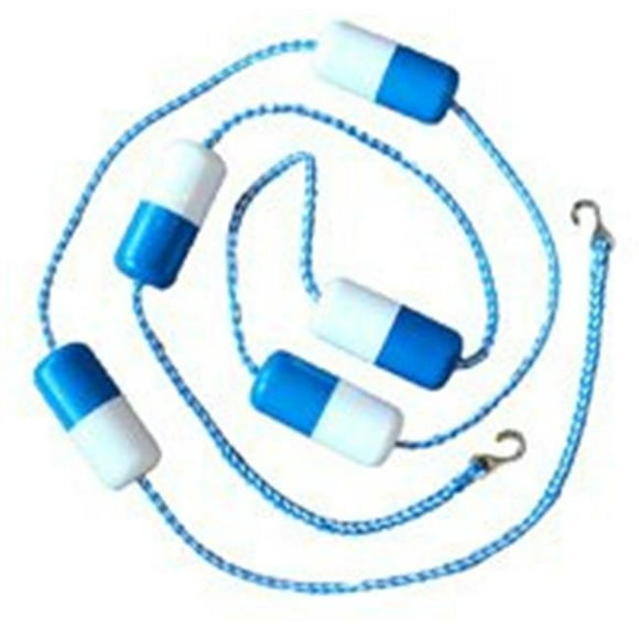 American Granby RFK12 12 ft. Rope & Floats Kit, Blue & White - 0.37 in. Rope 3 x 5 in. Floats Stainless Steel Hooks