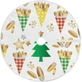 thumbnail image 1 of FMSHPON Snowflake Santa Xmas Tree Xmas Christmas Tree Skirt Stand Mat for Holiday Party Decoration Indoor Outdoor 36 inches, 1 of 6