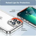 thumbnail image 4 of Case for iPhone 13 Pro Case Slim Dropproof [Defend from Drop/Scratch/Slip/Fingerprint] Clear Acrylic Hard Back Soft TPU Bumper Hybrid Phone Cover for iPhone 13 Pro-Crystal Clear, 4 of 16