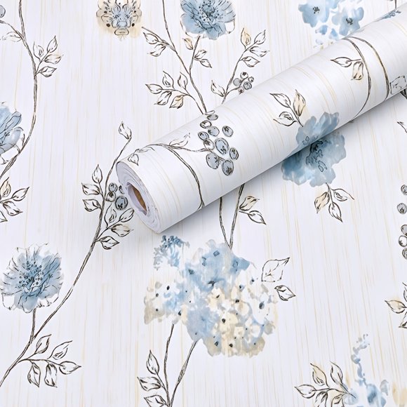 1 Roll | Retro Green Plant Wallpaper - Peel & Stick, Waterproof for Kitchen Appliances & Furniture - Durable, Easy Install, Nature-Inspired Home Decor