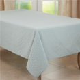 thumbnail image 1 of SARO 2136.A65160B 65 x 160 in. Oblong Aqua Stitched Line Tablecloth, 1 of 1