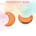 thumbnail image 2 of Uxcell 100 Pcs Encanto de Cristal, Cuentas de Cristal en Forma de Luna con Papel de Oro para Hacer Joyería, Pulsera, Collar, Arete, Manualidades DIY, Naranja, 2 of 7