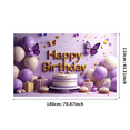 thumbnail image 3 of LUUFILx Happy Birthday Banner Backdrop Decoration Party Supplies Cupcake Background Photography Props Colorful Fireworks Festive Event Decor Celebration, 3 of 9