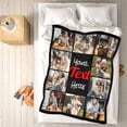 thumbnail image 4 of AISENIN Custom Blankets Gifts for Girlfriend Boyfriend Family Custom Blanket Wife and Husband Photo for Meaningful Day Valentines Day Birthday Christmas 10 Photos 50*60Inch, 4 of 5