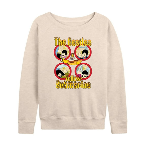 The Beatles - Yellow Submarine Windows - Women's Lightweight French Terry Long Sleeve Shirt
