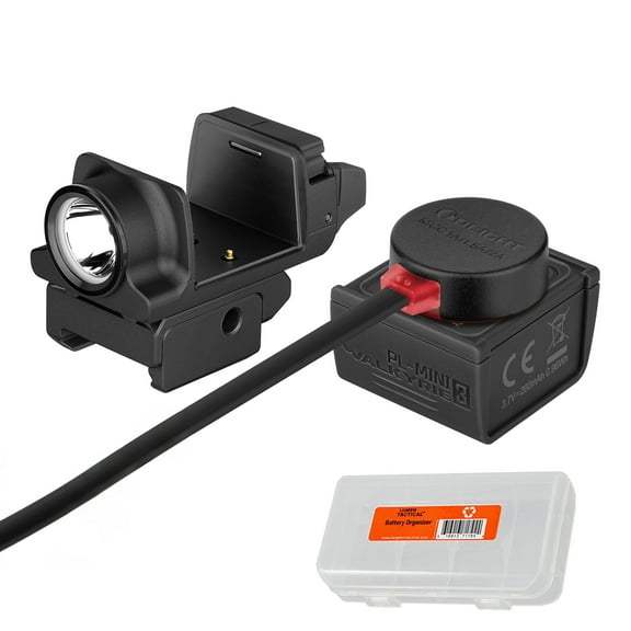 Olight PL-MINI 3 Valkyrie 600 Lumen Rechargeable Flashlight (Black)   LumenTac Organizer