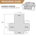 thumbnail image 6 of SANMADROLA Reversible Loveseat Covers for 2 Cushion Couch Sofa Cover Water Resistant Couch Cover Furniture Protector with Elastic Straps for Kids, Dogs, Pets (54" Loveseat, Ivory), 6 of 8