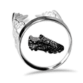 thumbnail image 1 of Chaussures de Football Noir Modèle Anneau de Football Réglable Amour Mariage Engagement, 1 of 3