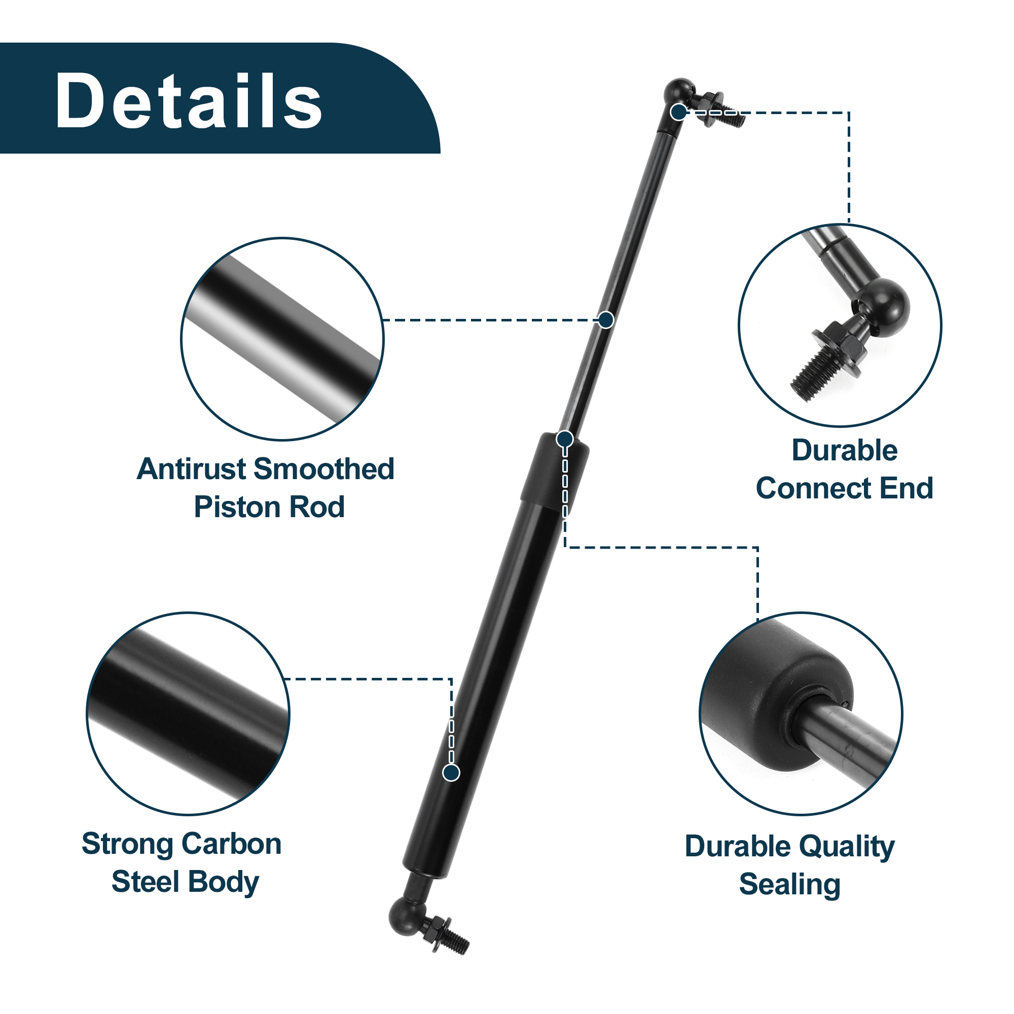 Unique Bargains 2Pcs Front Hood Lift Supports Struts for Toyota Supra 1986-1992 Black