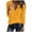 Yellow, variant on HOOJT Women's Solid Color V Neck Long Sleeve Casual Tops Soft Solid Basic T Shirts