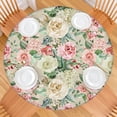 thumbnail image 2 of Round Fitted Tablecloth with Elastic Edges Fits 36"-44" Round Tables Pioneer Colorful Floral Waterproof Table Cover Washable Indoor and Outdoor for Party Kitchen Dinner Banquet Patio Picnic, 2 of 7