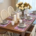 thumbnail image 6 of Linen Placemat With 18×12in Double Stitching Is Effectively Insulated And Foldable For Family Hotel Picnic Trips Palevioletred Moroccan Trellis Hand-Drawn Sketch_4 Six Piece, 6 of 8